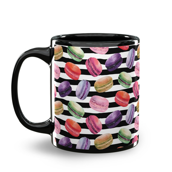 Macarons Coffee Mug - 11 oz - Black
