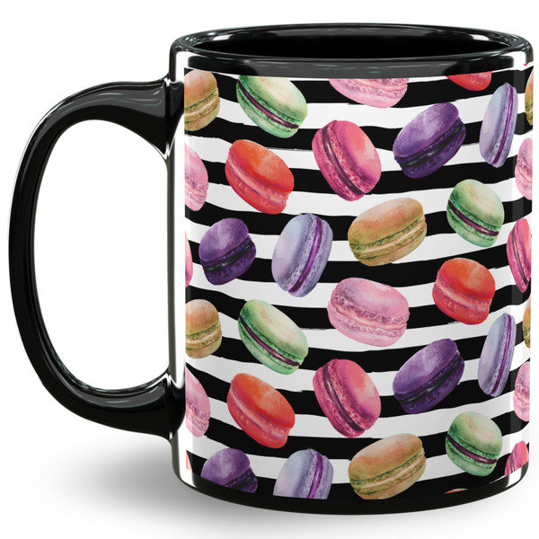 Custom Macarons 11 Oz Coffee Mug - Black