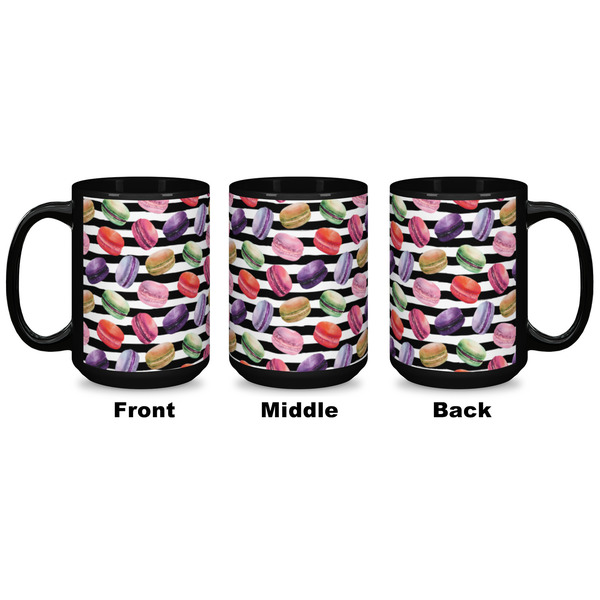 Macarons Coffee Mug - 15 oz - Black APPROVAL