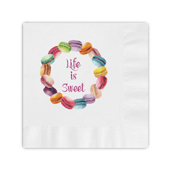 Macarons Coined Cocktail Napkins