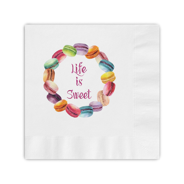 Custom Macarons Coined Cocktail Napkins