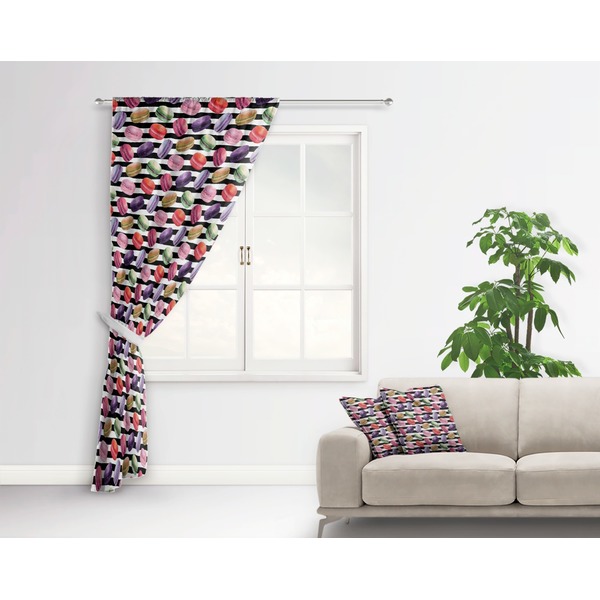 Macarons Curtain With Window and Rod - in Room Matching Pillow