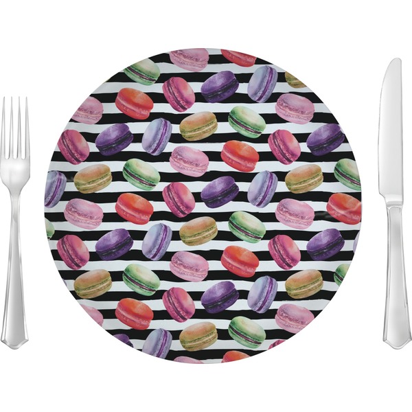 Custom Macarons 10" Glass Lunch / Dinner Plates - Single or Set