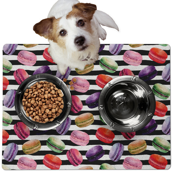Custom Macarons Dog Food Mat - Medium