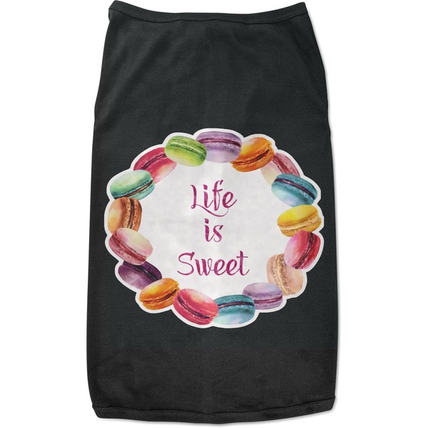 Custom Macarons Black Pet Shirt (Personalized)
