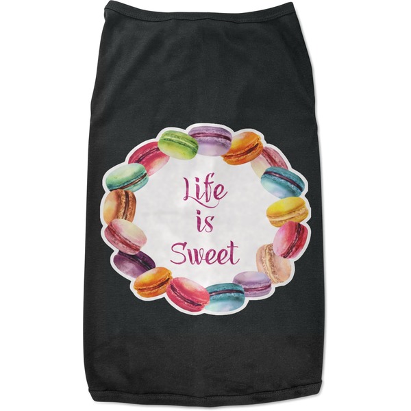 Custom Macarons Black Pet Shirt - XL (Personalized)