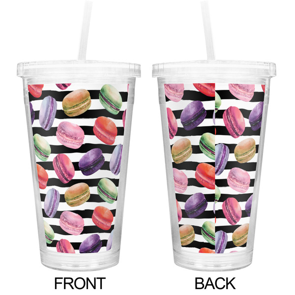 Macarons Double Wall Tumbler with Straw - Approval
