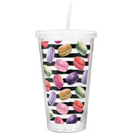 Macarons Double Wall Tumbler with Straw