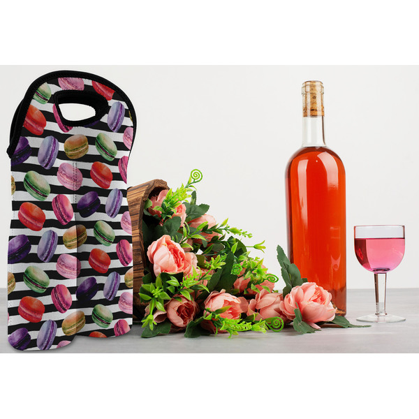 Macarons Double Wine Tote - LIFESTYLE (new)