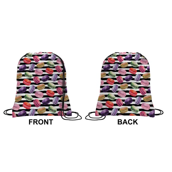 Macarons Drawstring Backpack Front & Back Medium