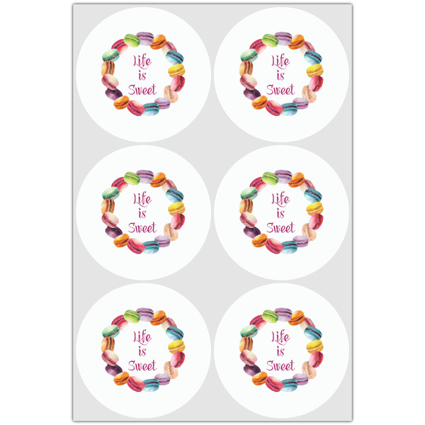 Macarons Drink Topper - Large - Set of 6