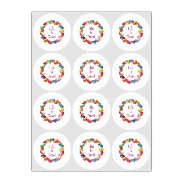 Macarons Drink Topper - Small - Set of 12