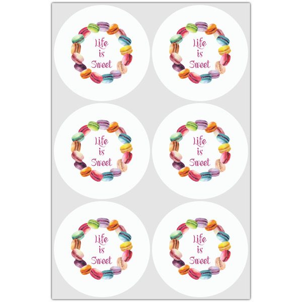 Macarons Drink Topper - XLarge - Set of 6