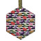 Macarons Frosted Glass Ornament - Hexagon