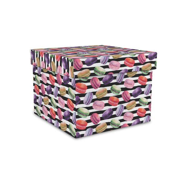Macarons Gift Boxes with Lid - Canvas Wrapped - Small - Front/Main