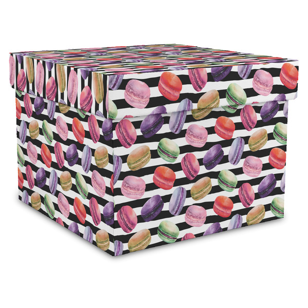 Custom Macarons Gift Box with Lid - Canvas Wrapped - XX-Large
