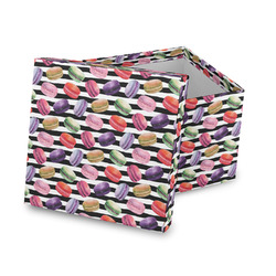 Macarons Gift Box with Lid - Canvas Wrapped