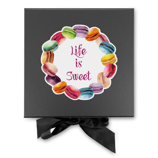 Macarons Gift Boxes with Magnetic Lid - Black - Approval