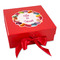 Macarons Gift Boxes with Magnetic Lid - Red - Front