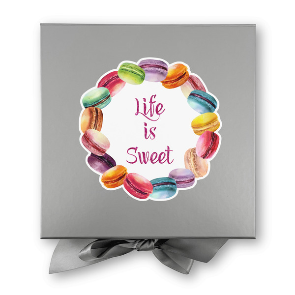 Macarons Gift Boxes with Magnetic Lid - Silver - Approval