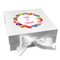 Macarons Gift Boxes with Magnetic Lid - White - Front