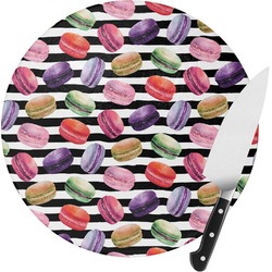 Macarons Round Glass Cutting Board (Personalized)
