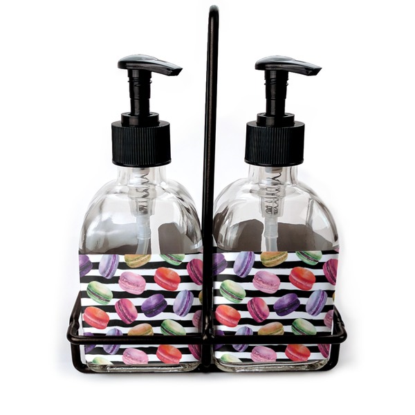 Custom Macarons Glass Soap & Lotion Bottle Set