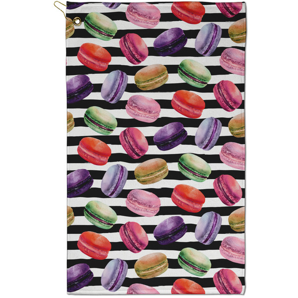 Custom Macarons Golf Towel - Poly-Cotton Blend - Small