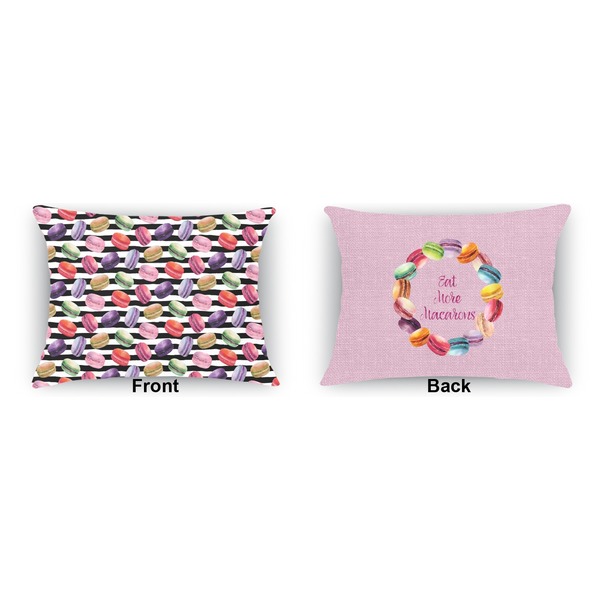 Macarons Indoor Rectangular Burlap Pillow (Front and Back)