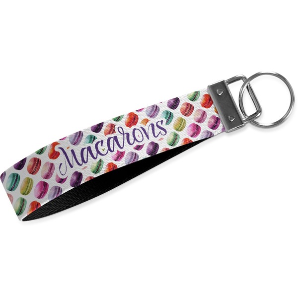 Custom Macarons Wristlet Webbing Keychain Fob (Personalized)