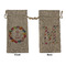 Macarons Large Burlap Gift Bag - Front & Back
