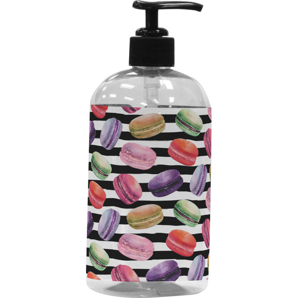 Custom Macarons Plastic Soap / Lotion Dispenser (16 oz - Large - Black)
