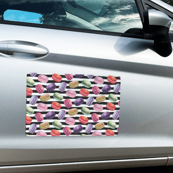 Macarons Large Rectangle Car Magnets- In Context
