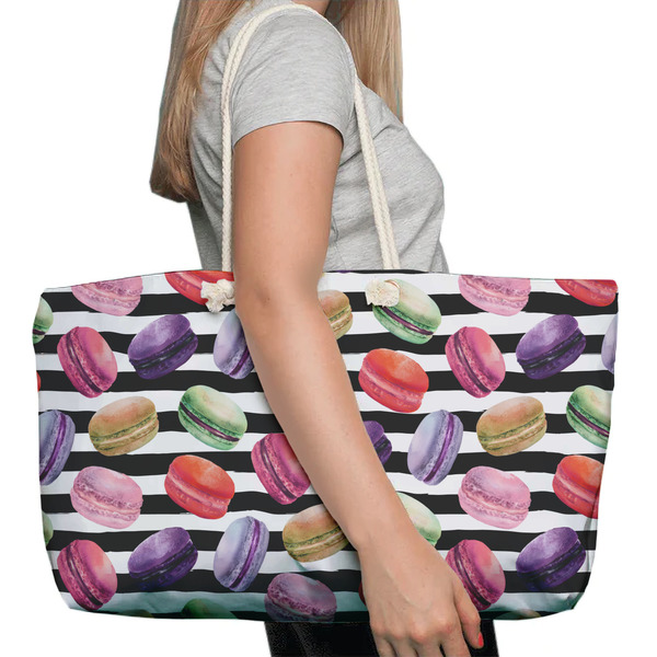 Macarons Large Rope Tote Bag - In Context View