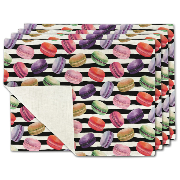 Custom Macarons Single-Sided Linen Placemat - Set of 4