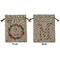 Macarons Medium Burlap Gift Bag - Front & Back