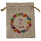 Macarons Medium Burlap Gift Bag - Front