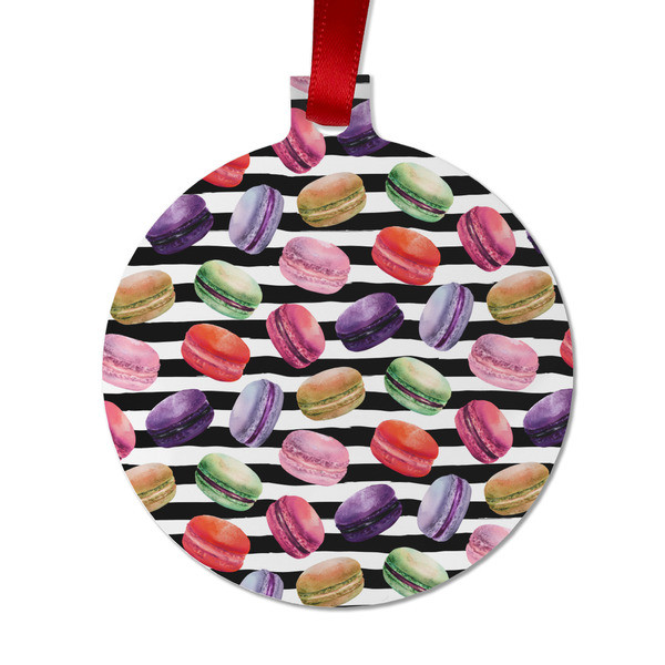 Custom Macarons Metal Ball Ornament - Double Sided