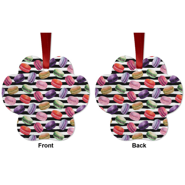 Macarons Metal Paw Ornament - Front and Back