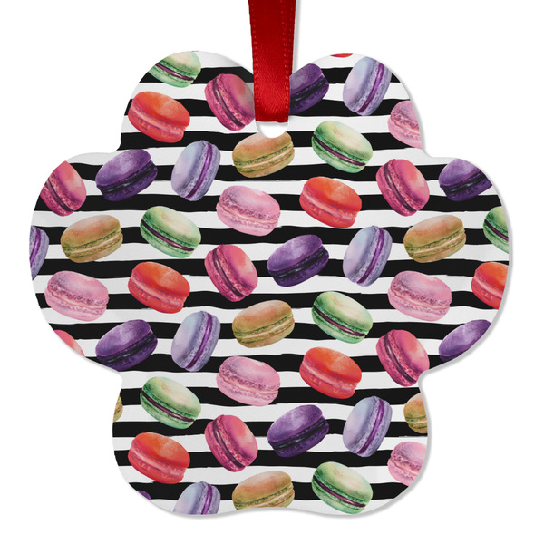 Custom Macarons Metal Paw Ornament - Double Sided