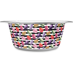 Macarons Stainless Steel Dog Bowl - Large (Personalized)