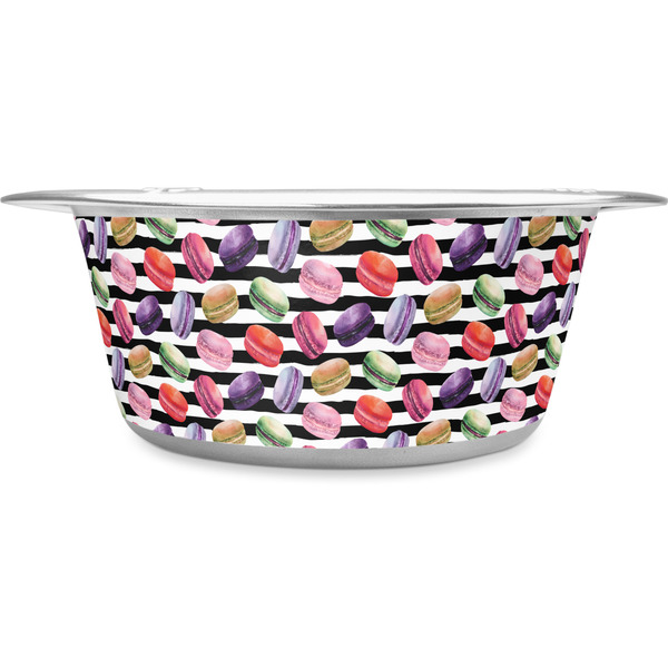 Custom Macarons Stainless Steel Dog Bowl - Large