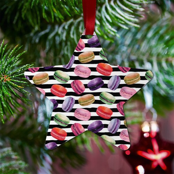Macarons Metal Star Ornament - Lifestyle