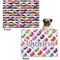 Macarons Microfleece Dog Blanket - Regular - Front & Back