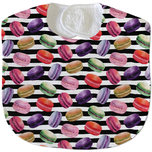 Macarons New Baby Bib - Closed and Folded