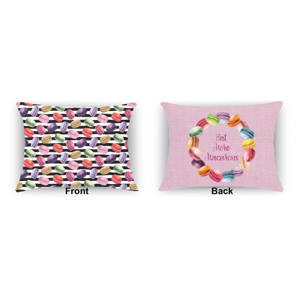 Macarons Outdoor Rectangular Throw Pillow (Front and Back)