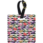 Macarons Plastic Luggage Tag - Square