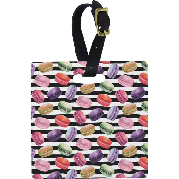Custom Macarons Plastic Luggage Tag - Square