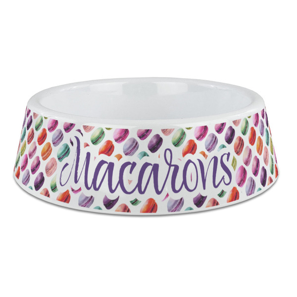 Custom Macarons Plastic Dog Bowl - Large