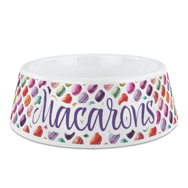Custom Macarons Plastic Dog Bowl - Medium